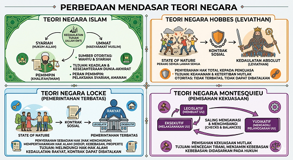 Perbedaan Mendasar Teori Negara Islam dengan Teori Negara Hobbes, Locke, dan Montesquieu perbedaan_konsep_negara.png
